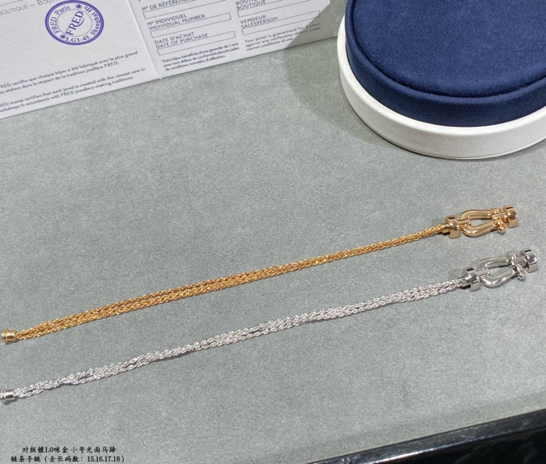 ¡®Aura Jewels¡¯FORCE SMALL HORSESHOE  DIAMOND CHAIN ROPE BRACELET
