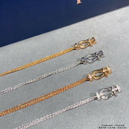 ¡®Aura Jewels¡¯FORCE SMALL HORSESHOE  DIAMOND CHAIN ROPE BRACELET