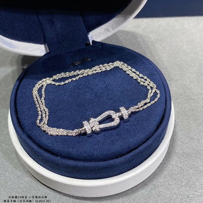 ¡®Aura Jewels¡¯FORCE SMALL HORSESHOE  DIAMOND CHAIN ROPE BRACELET