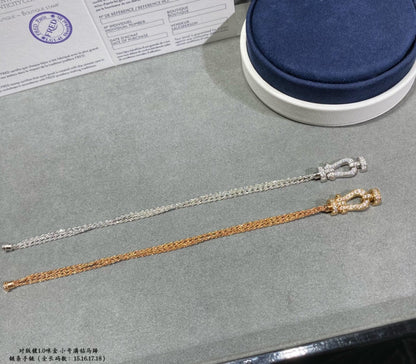 ¡®Aura Jewels¡¯FORCE SMALL HORSESHOE  DIAMOND CHAIN ROPE BRACELET