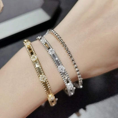 ¡®Aura Jewels¡¯CLOVER BRACELET 4MM DIAMONDS