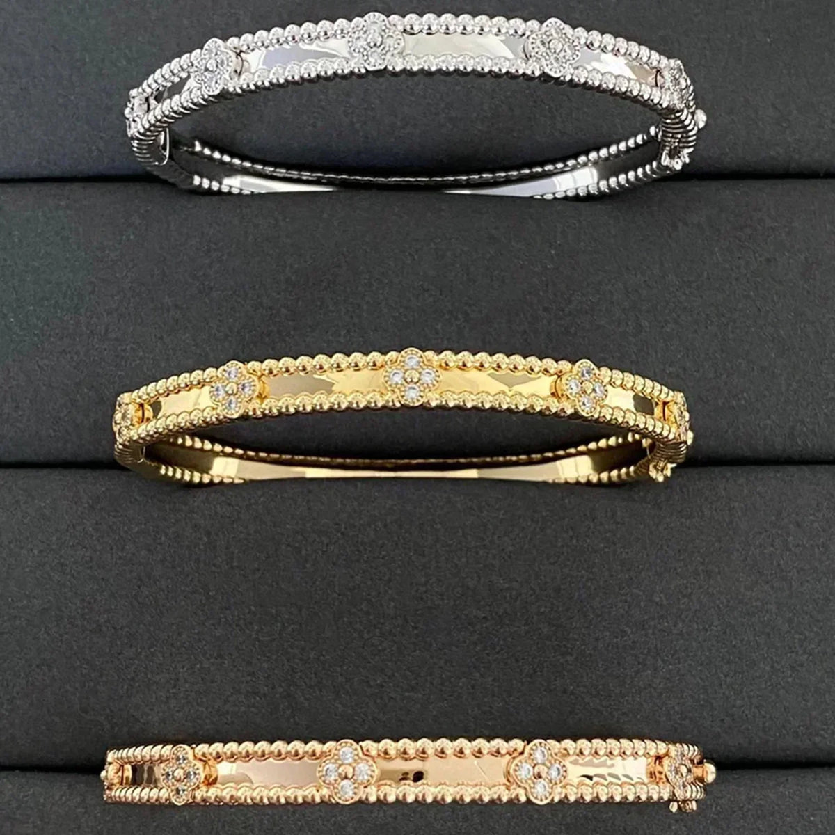 ¡®Aura Jewels¡¯CLOVER BRACELET 4MM DIAMONDS