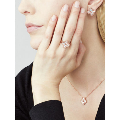 ¡®Aura Jewels¡¯CLOVER 15MM DIAMOND SINGLE FLOWER NECKLACE