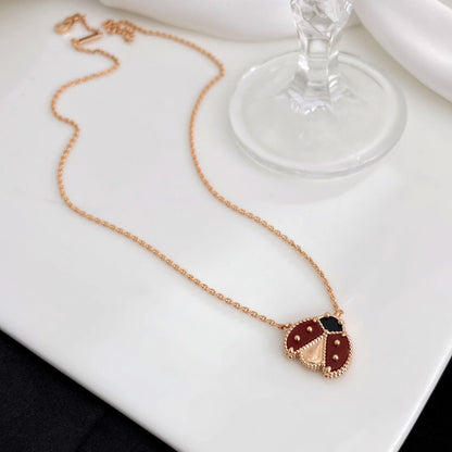 ¡®Aura Jewels¡¯LUCKY  CARNELIANS LADYBUG NECKLACE