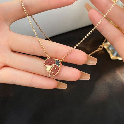 ¡®Aura Jewels¡¯LUCKY  CARNELIANS LADYBUG NECKLACE
