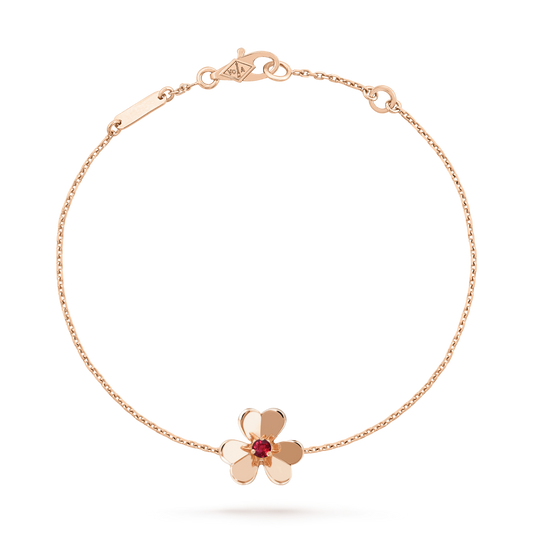 ¡®Aura Jewels¡¯FRIVOLE GOLD FLOWER PINK MALACHITE BRACELET