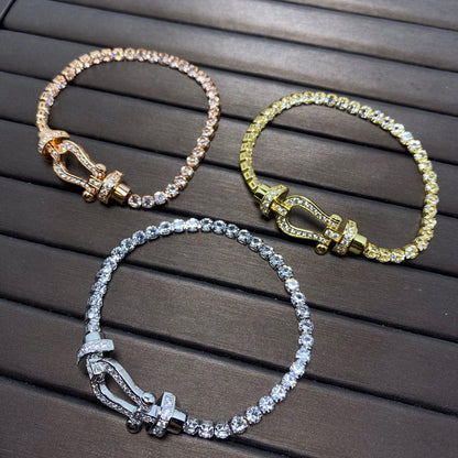 ¡®Aura Jewels¡¯FORCE  HORSESHOE  DIAMOND TENNIS BRACELET