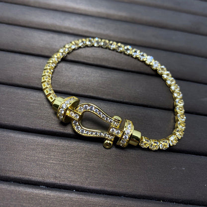¡®Aura Jewels¡¯FORCE  HORSESHOE  DIAMOND TENNIS BRACELET
