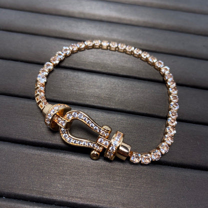 ¡®Aura Jewels¡¯FORCE  HORSESHOE  DIAMOND TENNIS BRACELET