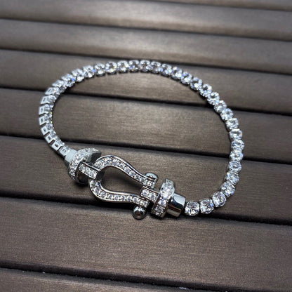¡®Aura Jewels¡¯FORCE  LARGE HORSESHOE FULL DIAMOND TENNIS BRACELET