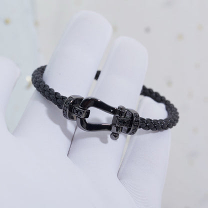 ¡®Aura Jewels¡¯FORCE LARGE SERIES HORSESHOE BLACK SAMURAI BRACELET