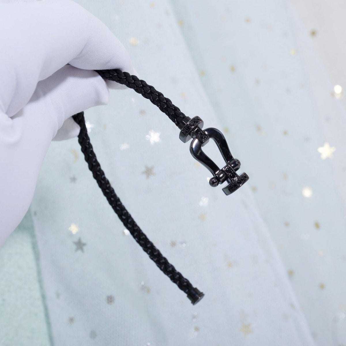 ¡®Aura Jewels¡¯FORCE LARGE SERIES HORSESHOE BLACK SAMURAI BRACELET