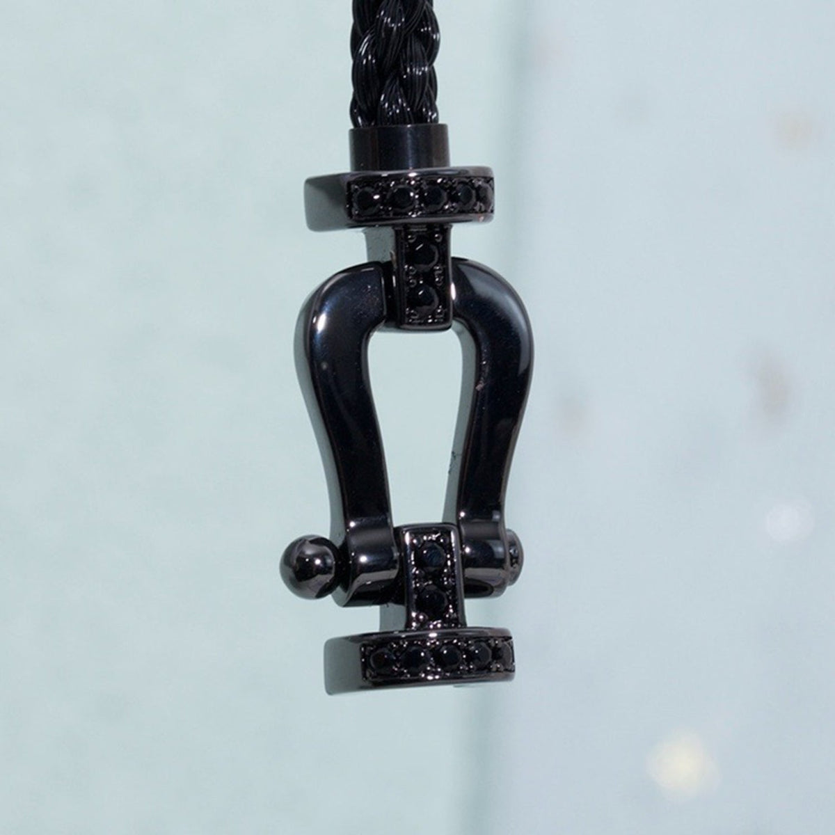 ¡®Aura Jewels¡¯FORCE LARGE SERIES HORSESHOE BLACK SAMURAI BRACELET