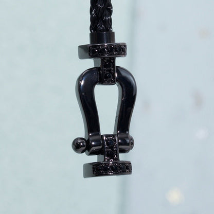 ¡®Aura Jewels¡¯FORCE LARGE SERIES HORSESHOE BLACK SAMURAI BRACELET