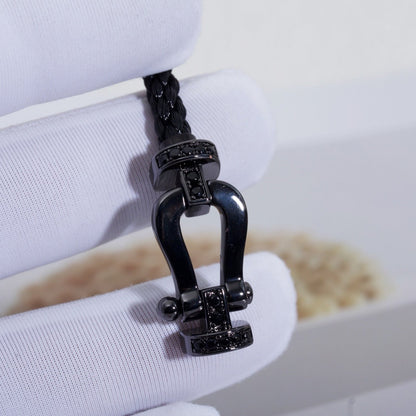¡®Aura Jewels¡¯FORCE LARGE SERIES HORSESHOE BLACK SAMURAI BRACELET