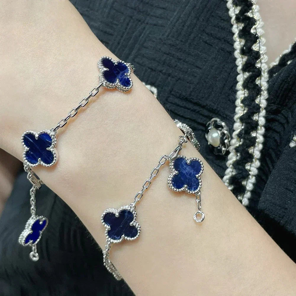 [Aura Jewels]New CLOVER 5 MOTIF PIETERSITE BRACELET COLLECTION