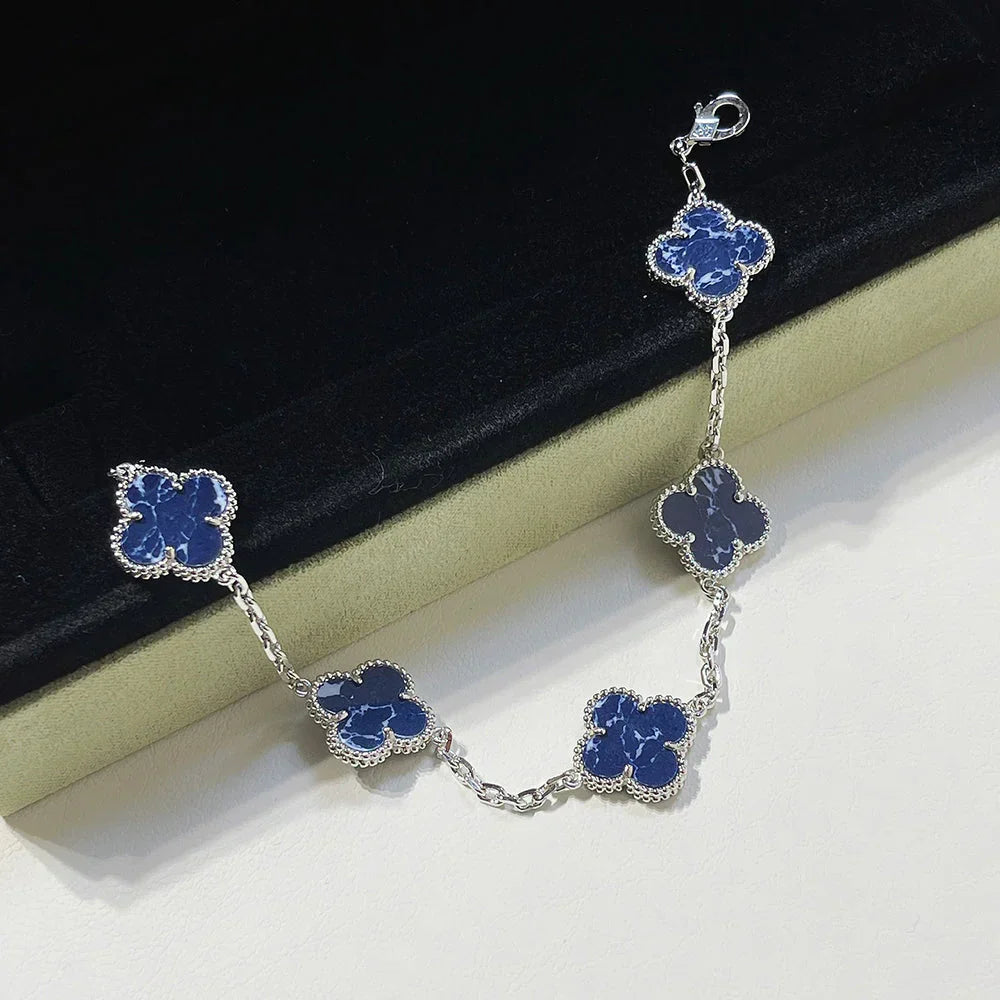 [Aura Jewels]New CLOVER 5 MOTIF PIETERSITE BRACELET COLLECTION