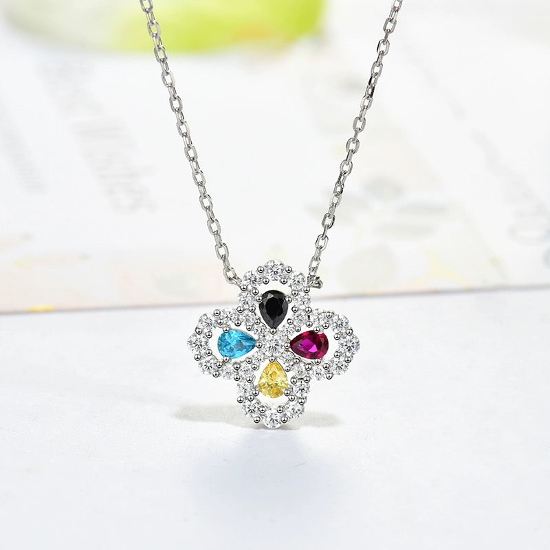 ¡®Aura Jewels¡¯LOOP NECKLACE FULL MOTIF DIAMOND 16MM MULTIPLE COLORS
