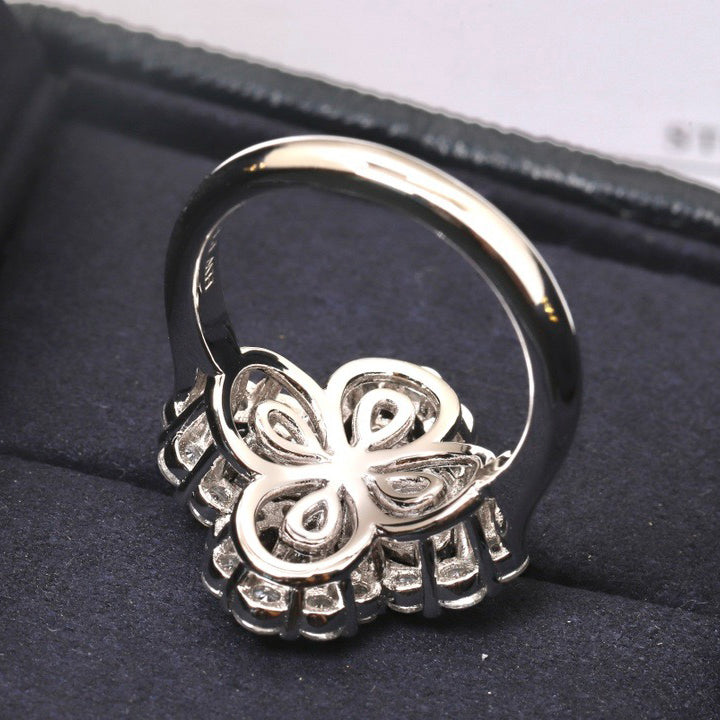 ¡®Aura Jewels¡¯LOOP RING FULL MOTIF DIAMOND 16MM SILVE