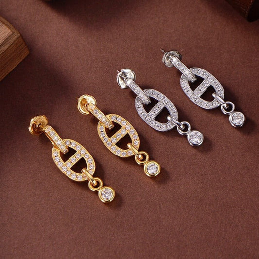 ¡®Aura Jewels¡¯HM CHAINE DIAMOND EARRINGS