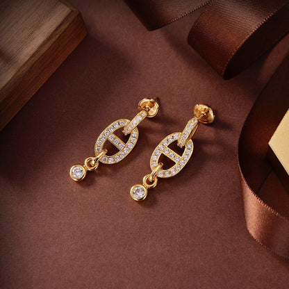 ¡®Aura Jewels¡¯HM CHAINE DIAMOND EARRINGS