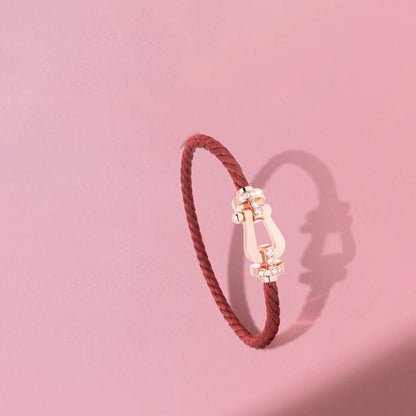 ¡®Aura Jewels¡¯FORCE 10 HALF DIAMOND PINK GOLD RED CORDERI LARGE AND MEDIUM MODEL