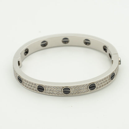 ¡®Aura Jewels¡¯LOVE BRACELET 6.1MM DIAMOND-PAVED CERAMIC