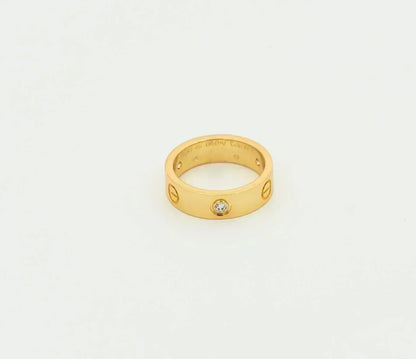 ¡®Aura Jewels¡¯LOVE RING 5.5MM 3 DIAMONDS GOLD
