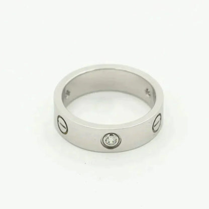 ¡®Aura Jewels¡¯LOVE RING 5.5MM 3 DIAMONDS SILVER