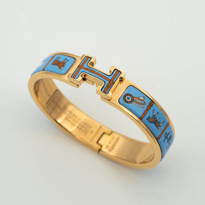 ¡®Aura Jewels¡¯H PINK GOLD BRACELET BLUE CERAMIC