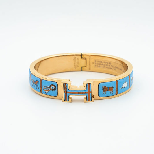 ¡®Aura Jewels¡¯H PINK GOLD BRACELET BLUE CERAMIC
