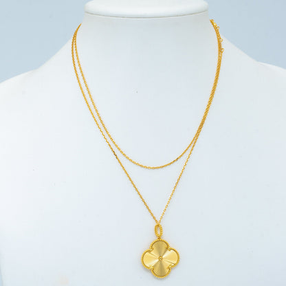 ¡®Aura Jewels¡¯CLOVER 25MM PEDANT NECKLACE GOLD
