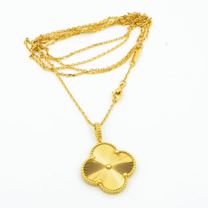 ¡®Aura Jewels¡¯CLOVER 25MM PEDANT NECKLACE GOLD