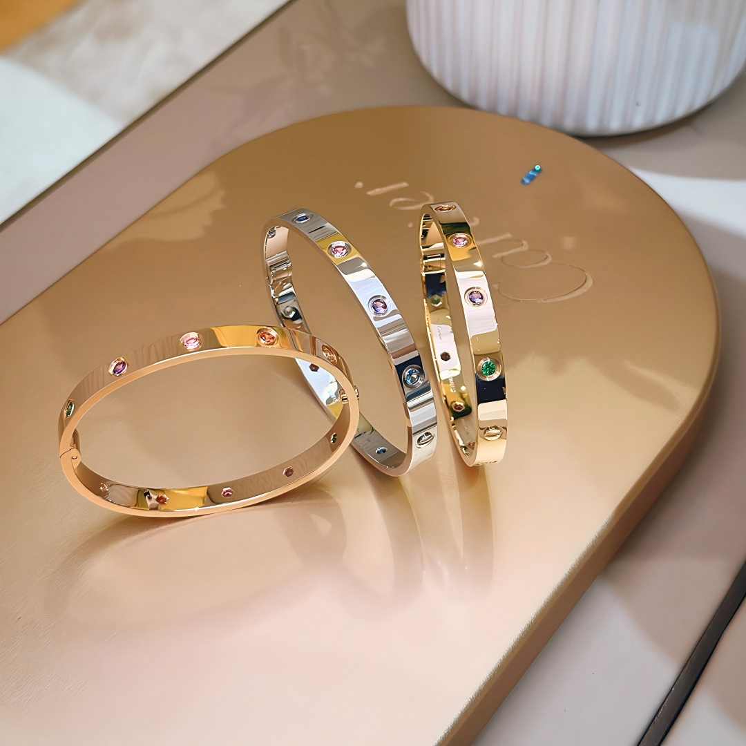 [Aura Jewels]2026 RAINBOW LOVE BRACELET 6.1MM  10 DIAMONDS