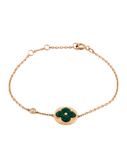 ¡®Aura Jewels¡¯SUN MALACHITE 1 DIAMOND PINK GOLD BRACELET