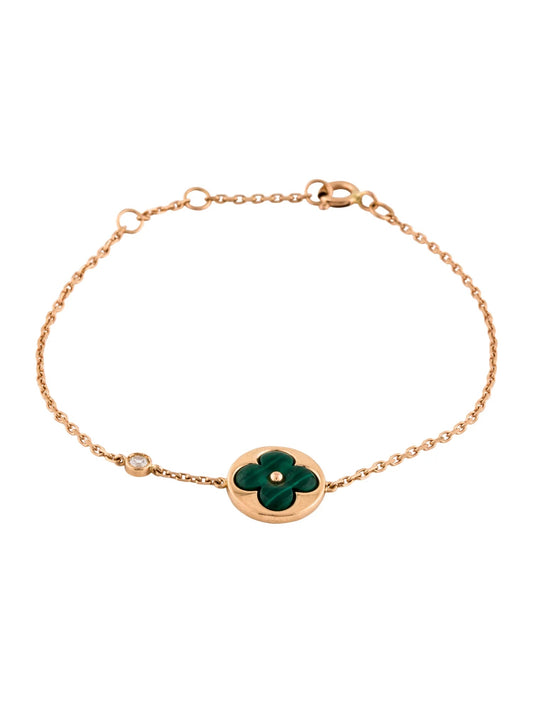 ¡®Aura Jewels¡¯SUN MALACHITE 1 DIAMOND PINK GOLD BRACELET