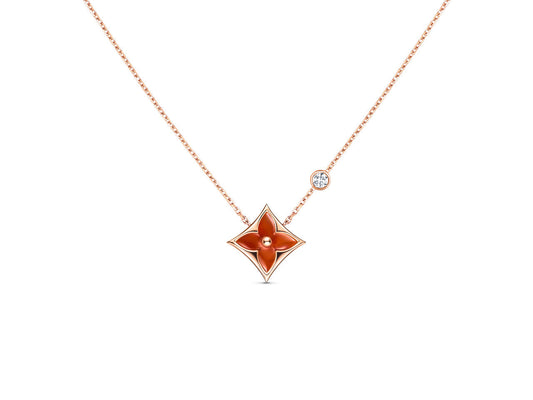 ¡®Aura Jewels¡¯STAR NECKLACE PINK GOLD 1 DIAMOND