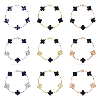 [Aura Jewels]New CLOVER 5 MOTIF PIETERSITE BRACELET COLLECTION