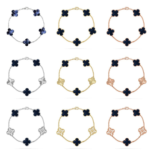 [Aura Jewels]New CLOVER 5 MOTIF PIETERSITE BRACELET COLLECTION