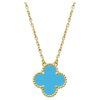 ¡®Aura Jewels¡¯CLOVER 15MM VINTAGE TURQUOISE NECKLACE