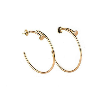 ¡®Aura Jewels¡¯JUSTE EARRINGS GOLD DIAMONDS 1.8MM
