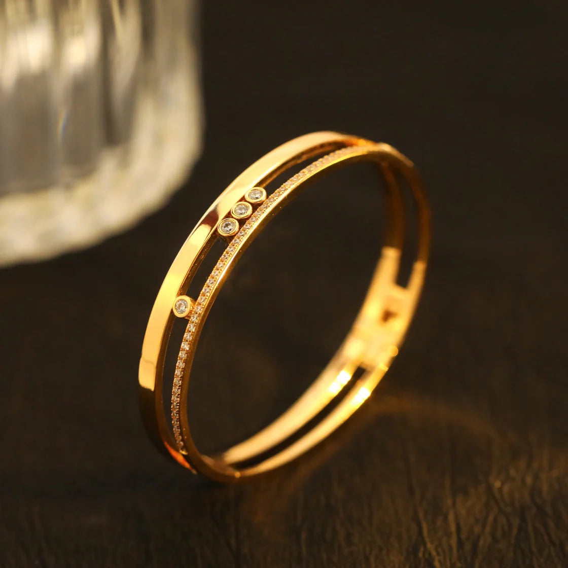 [Aura Jewels]Move Romane Diamond Bangle Bracelet