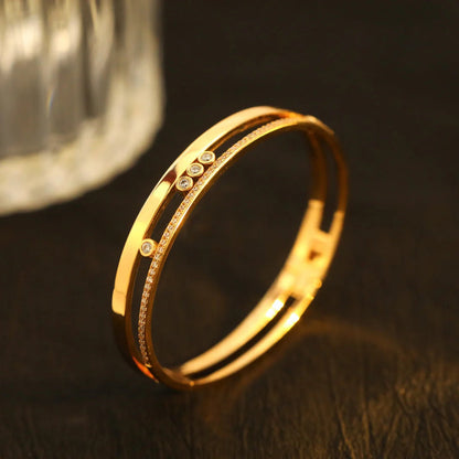 [Aura Jewels]Move Romane Diamond Bangle Bracelet