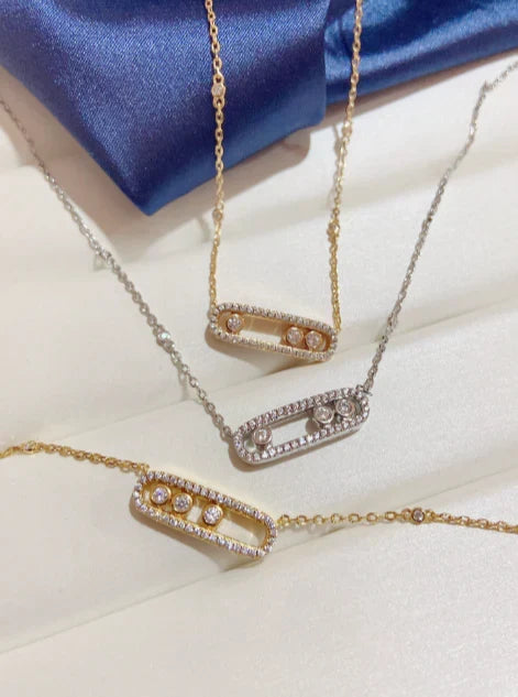 [Aura Jewels] MK MOVE FULL DIAMOND NECKLACE