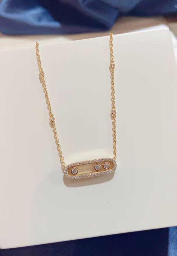 [Aura Jewels] MK MOVE FULL DIAMOND NECKLACE