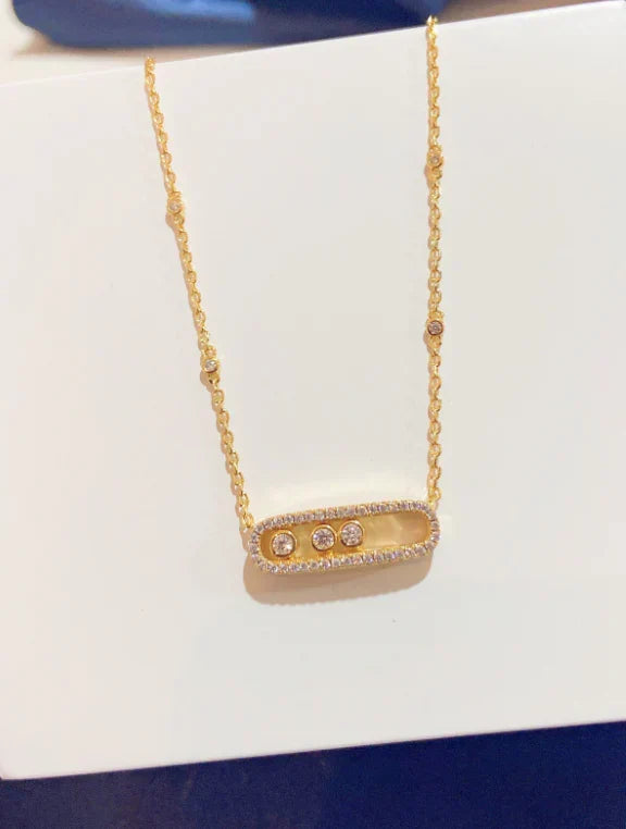 [Aura Jewels] MK MOVE FULL DIAMOND NECKLACE