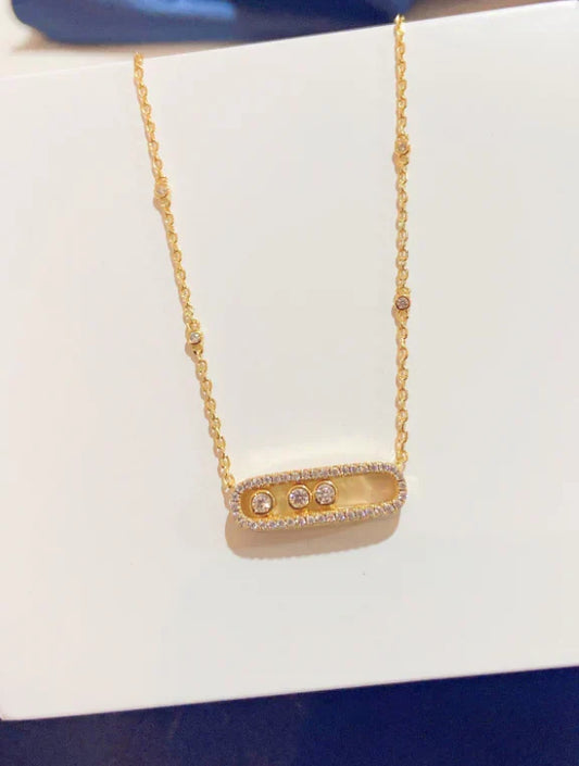 [Aura Jewels] MK MOVE FULL DIAMOND NECKLACE