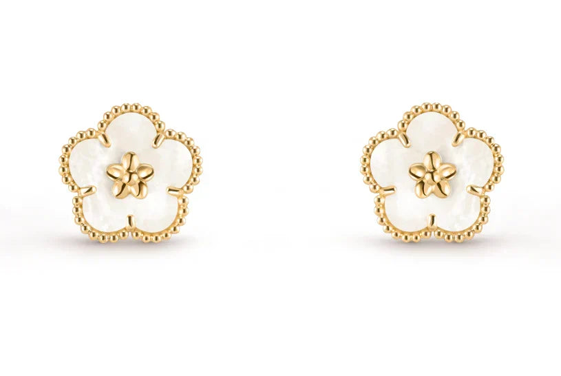 [Aura Jewels]LUCKY WHITE MOP EARRINGS
