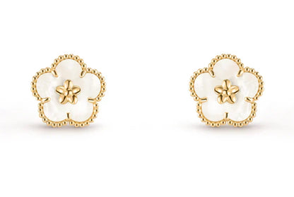 [Aura Jewels]LUCKY WHITE MOP EARRINGS