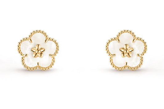 [Aura Jewels]LUCKY WHITE MOP EARRINGS